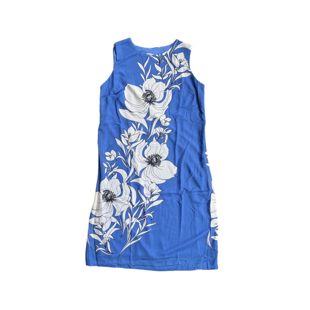NWOT Bedford Fair Floral Crewneck Sleeveless Lined Midi Shift Casual Dress XL